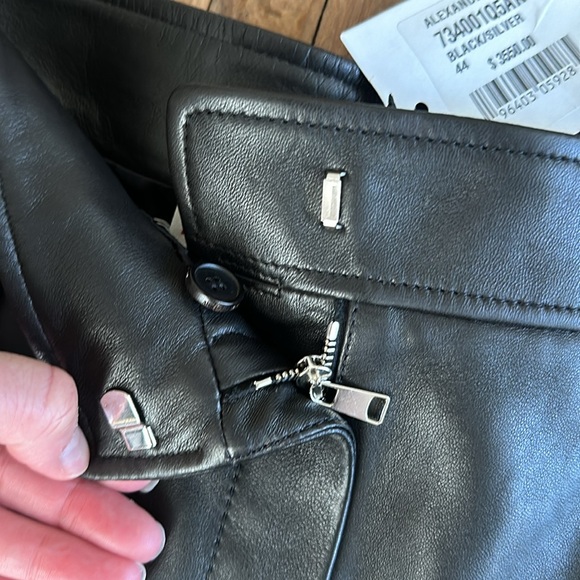 Alexander McQueen eyelet-embellished leather shorts Sz 44 **NWT** - Picture 7 of 15